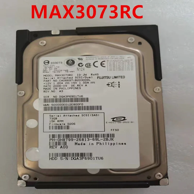 95%   HDD  Fujitsu 73GB 3, 5  16MB SAS 15000RPM      MAX3073RC