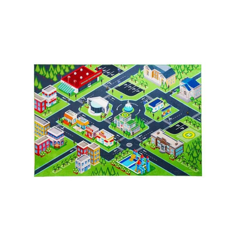 Новый детский игровой коврик с картой интеллекта развивающий для ползания