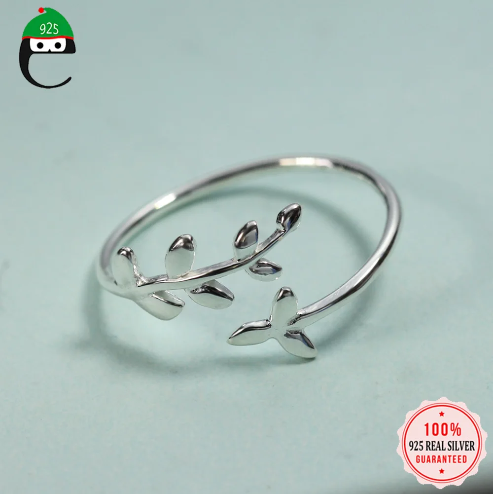 Кольцо из серебра 100% пробы с листьями размеры 5 7|Кольца| |