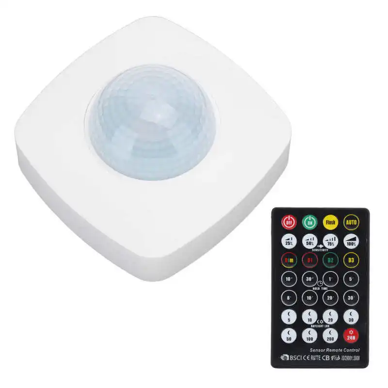 

Инфракрасный датчик обнаружения человеческого тела переключатель детектор с дистанционным управлением 220-240 В/переменный ток переключател...