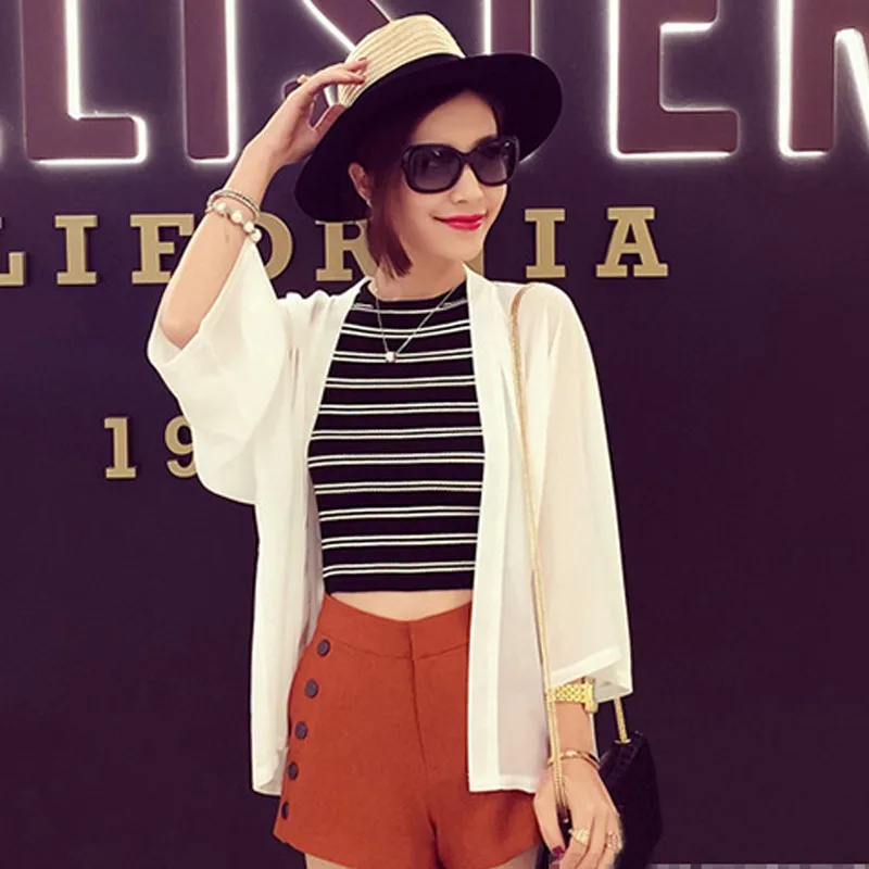 Женская блузка-кимоно в стиле Харадзюку новинка весны 2020 женский кардиган