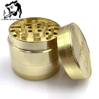 juses smokeshop newest portable high quality golden 4 layer 40mm zinc alloy herbal tobacco spice grinder cigarette accessories