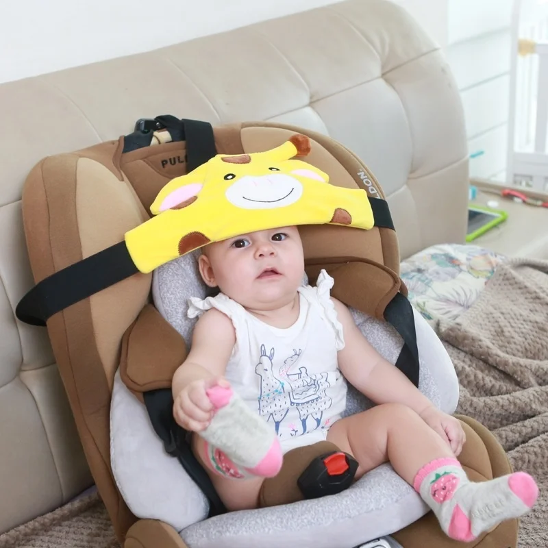 Artefacto de Dozing y dormir para ni&ntilde;os, cintur&oacute;n de ayuda para dormir en el coche, asiento de seguridad de dibujos animados para beb&eacute;, cintur&oacute;n de fijaci&oacute;n para la cabeza, almohadas para beb&eacute;s-2