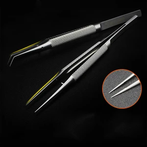 Механический пинцет из титанового сплава BGA реболлинг чипов, изогнутый прямой Микроскоп с позиционированием и отделением для карт