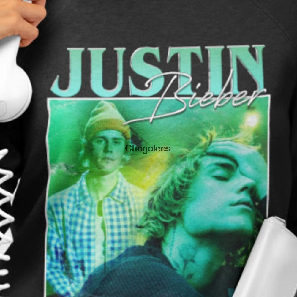 Джастин Бибер свитер с изображением Джастина Бибера и рэп в стиле хип хоп 90s ретро