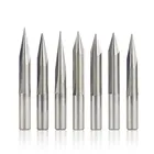 1 шт. 6 мм стержень 15202530 градусов v-образная Концевая фреза наконечник 0,3-1,0 мм 2 канавки ЧПУ резьба по дереву ПВХ акрилу гравировальное долото