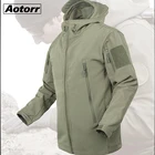 Куртка мужская флисовая с капюшоном, армейская уличная куртка-бомбер в стиле милитари, армейская тактическая верхняя одежда с несколькими карманами, зима