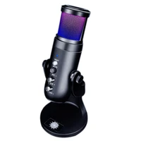 usb microphone with rgb light condenser microphone type c phone microphone for pc laptop gaming streamingtik tok youtube