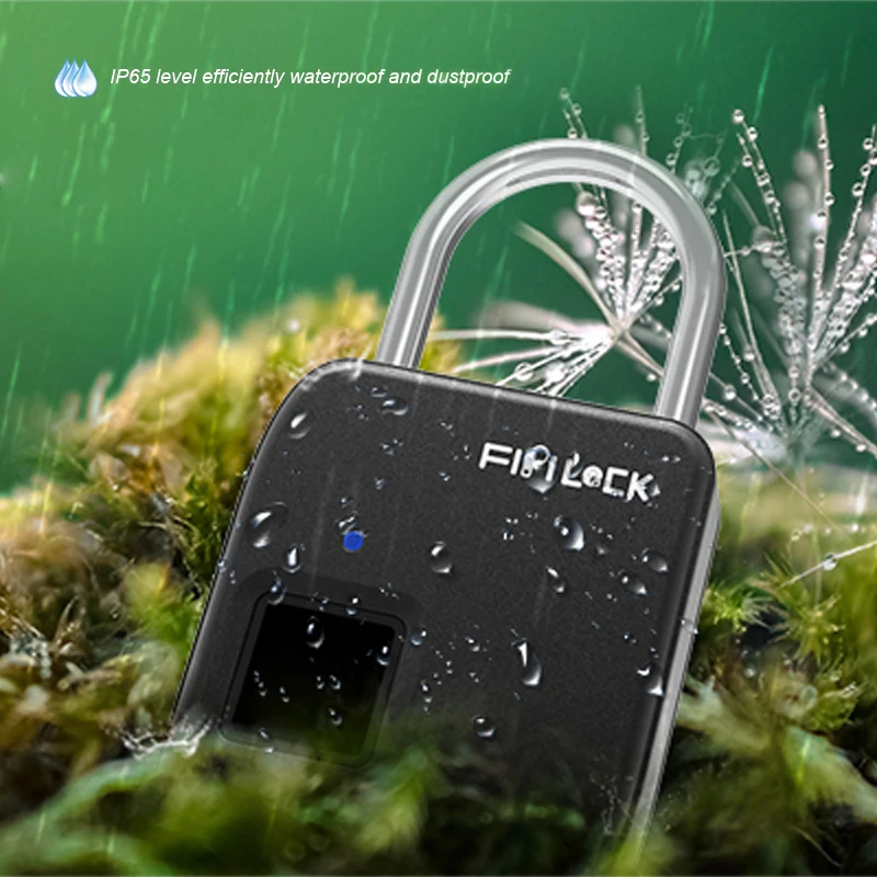 Смарт-замок Fipilock с блокировкой по отпечатку пальца и USB-зарядкой IP65
