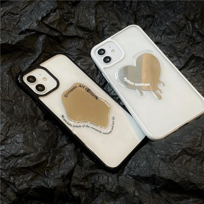 

Love Mirror Phone Case for Iphone 12 Pro Max 11 Pro Max 12 7 8 Plus X XS Max XR SE 2020 Cute Clear Cover