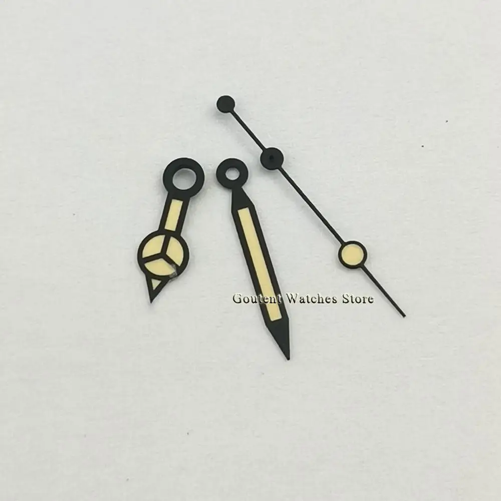 1 комплект черные Желтые часы стрелки зеленые светящиеся подходят для ETA2824 2836 NH35