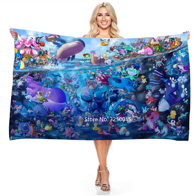 Быстросохнущее пляжное полотенце из микрофибры с 3D-принтом для девочек | Дом и