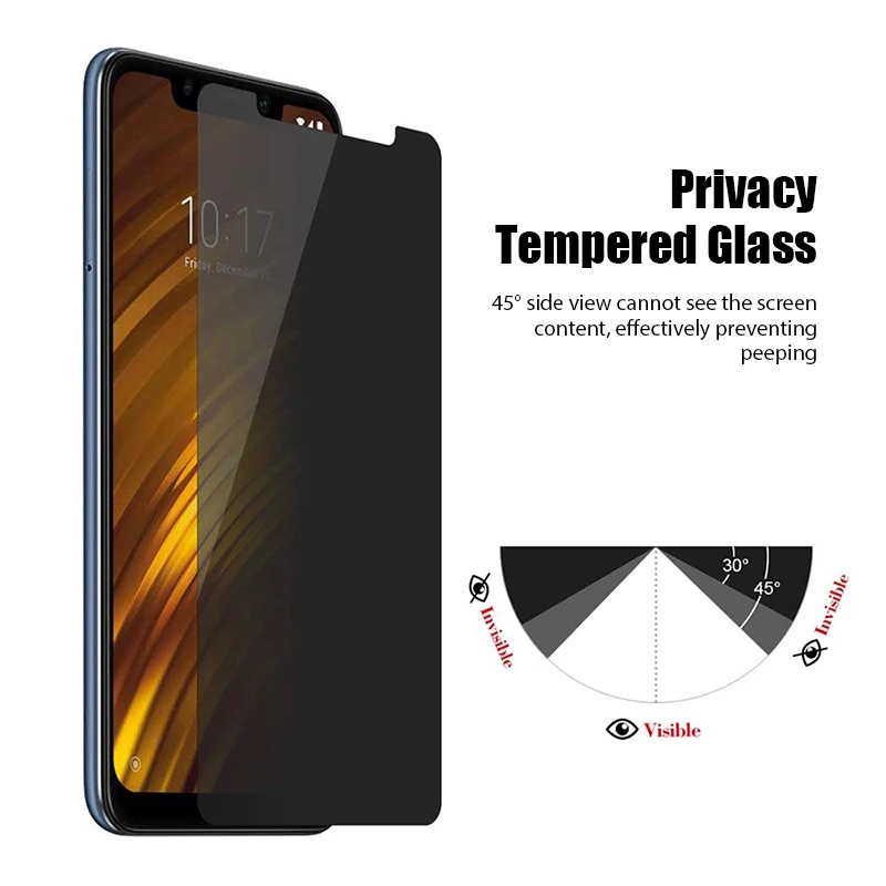 Антишпионское Защитное стекло для телефона Redmi 9 8 7 6 Pro 5 10X K30 антибликовое Xiaomi 9A 9C 8A