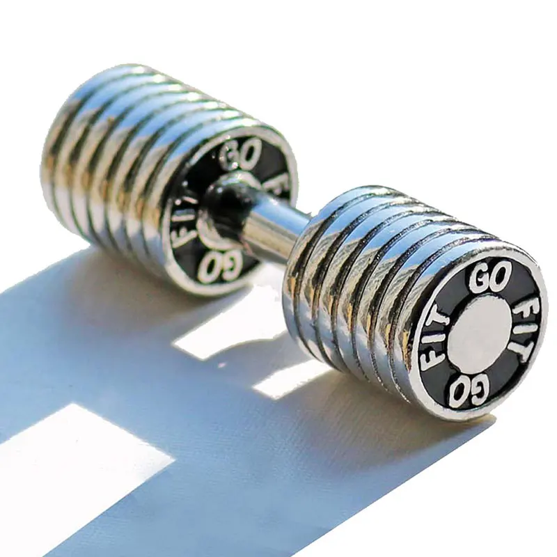 Тренировка Шарм гантели брелок из нержавеющей стали Кроссфит фитнес брелки для