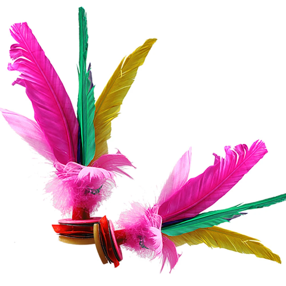 Durable Colorful Chicken Feather Shuttlecock Practical Multi-functional Portable Fitness Exercise Foot Kick China Jianzi | Спорт и