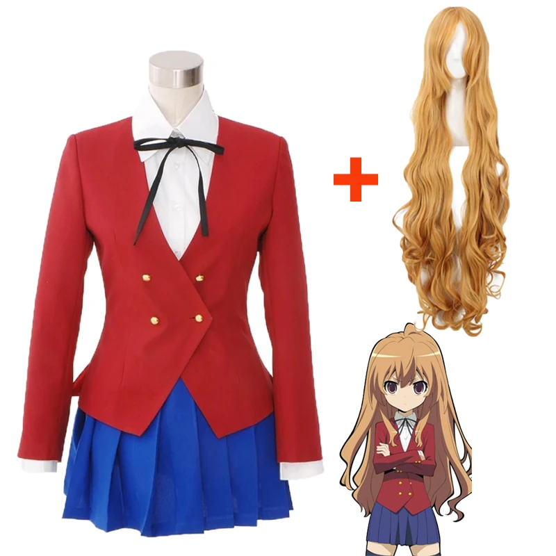Японское аниме Dragon X Tiger Toradora Aisaka Taiga косплей школьная форма костюм большой размер