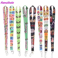 ransitute r1703 anime series cartoon key chain lanyard gifts for child students friends phone usb badge holder necklace jewelry