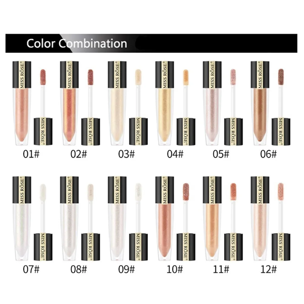 Блестящий Блеск для губ 12 цветов жидкая Мерцающая матовая помада водостойкий