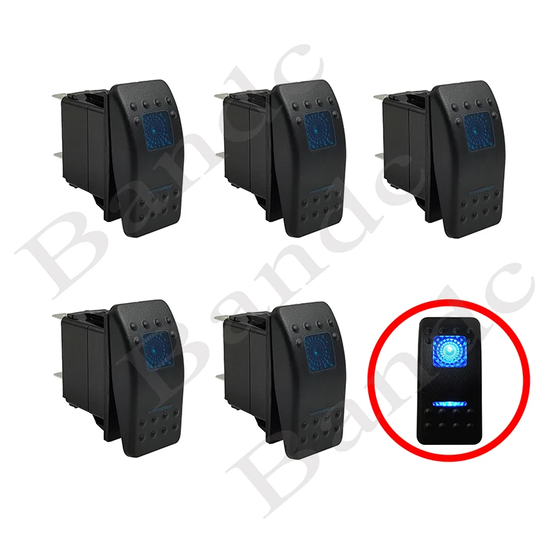 5 × синий переключатель 5-контактный ВКЛ./ВЫКЛ. 7-контактный (вкл.)-ВЫКЛ.-(вкл.) сделай