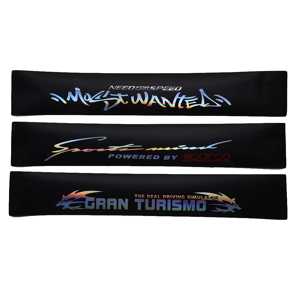 

Car Laser Reflective Letters Sticker PVC Windshield Banner Strip Racing Stripe Sticker For Car Window Sun Visor Decorative