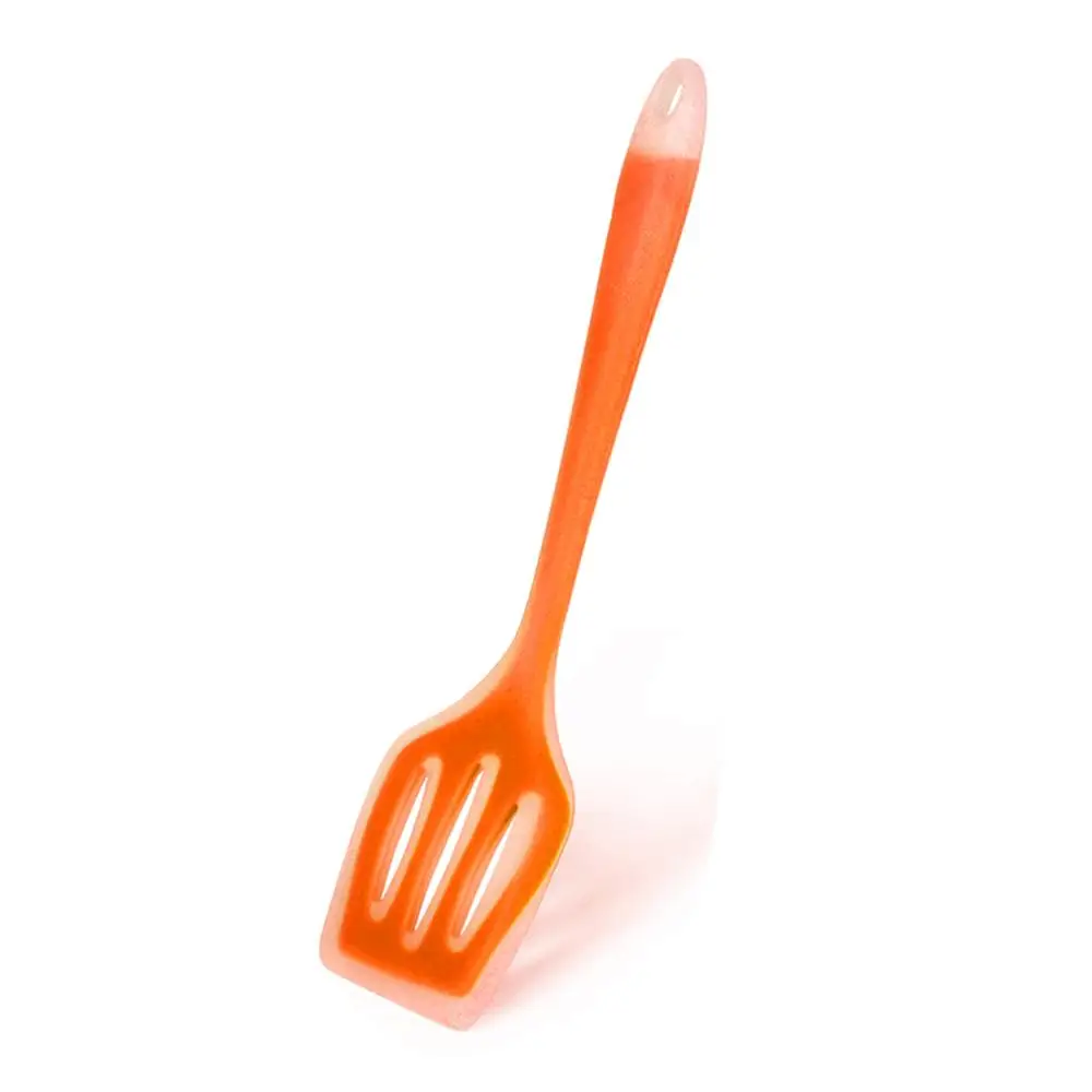 Fissman силиконовый щелевой Тернер с длинной ручкой кухонный Accessories-1pcs - Цвет: orange