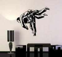 judo wrestling against martial arts sports vinyl wall stickers youth dormitory bedroom decoration wallpaper mural yd11