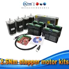 Быстрая доставка шаговый двигатель 4 шт. DM556 Драйвер + 4 шт. Nema23 100 мм 2.5Nm мотор + 1 комплект mach3 + 1 шт. 350 Вт 36В тормозной источника питания для станка с ЧПУ