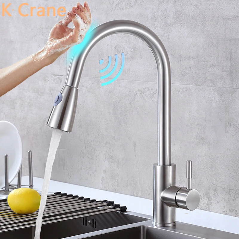 Сенсорный смеситель для кухни кран с сенсорной активацией раковины горячей и