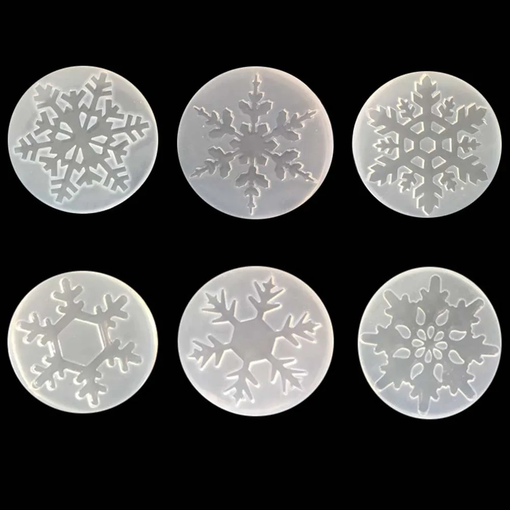1 шт многоразовые жидкие силиконовые формы Снежинка рождественские полимерные
