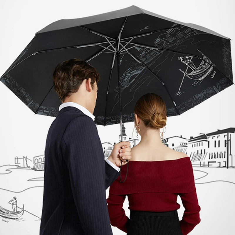 Брендовые креативные зонты полностью автоматические зонтики от дождя для мужчин