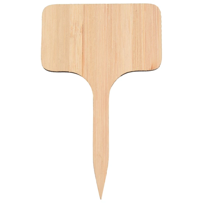 

50Pcs Bamboo Plant Labels , Eco-Friendly T-Type Wooden Plant Sign Tags Garden Markers for Seed Potted Herbs Flowers Vegetables (