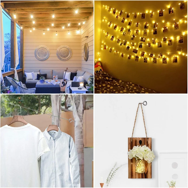 

Hot XD-4 Pack 1/8 Inch Cable Railing Kit Included Stainless Steel Hook Eye Turnbuckle Tension Wire Rope Cable Clamp Thimble