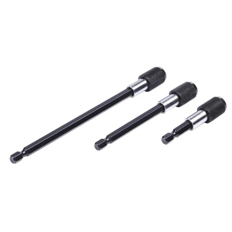 Hexagonal handle quick self-locking batcher extension rod connecting electric drill driver 60-100-150mm magnetic | Инструменты
