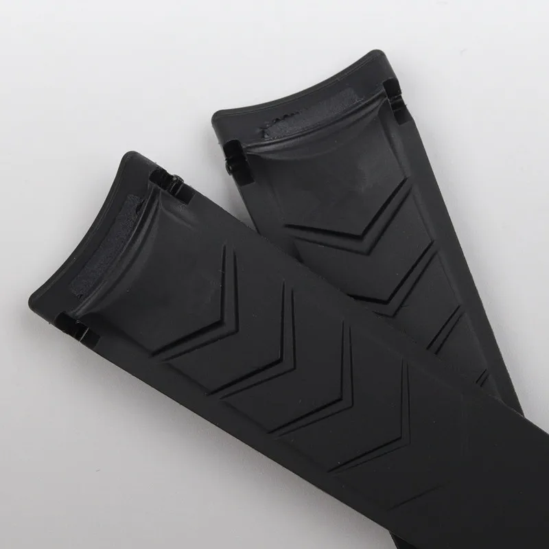 Ремешок для часов резиновый черный синий коричневый 22 мм | Наручные часы