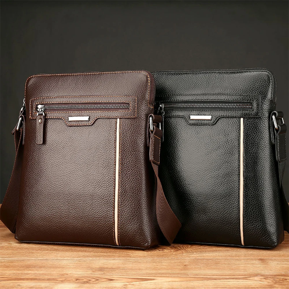 WEIXIER Business briefcase handbags Shoulder Bag Leather Men Crossbody Bags For Casual High Quality Messenger travel bags | Багаж и сумки