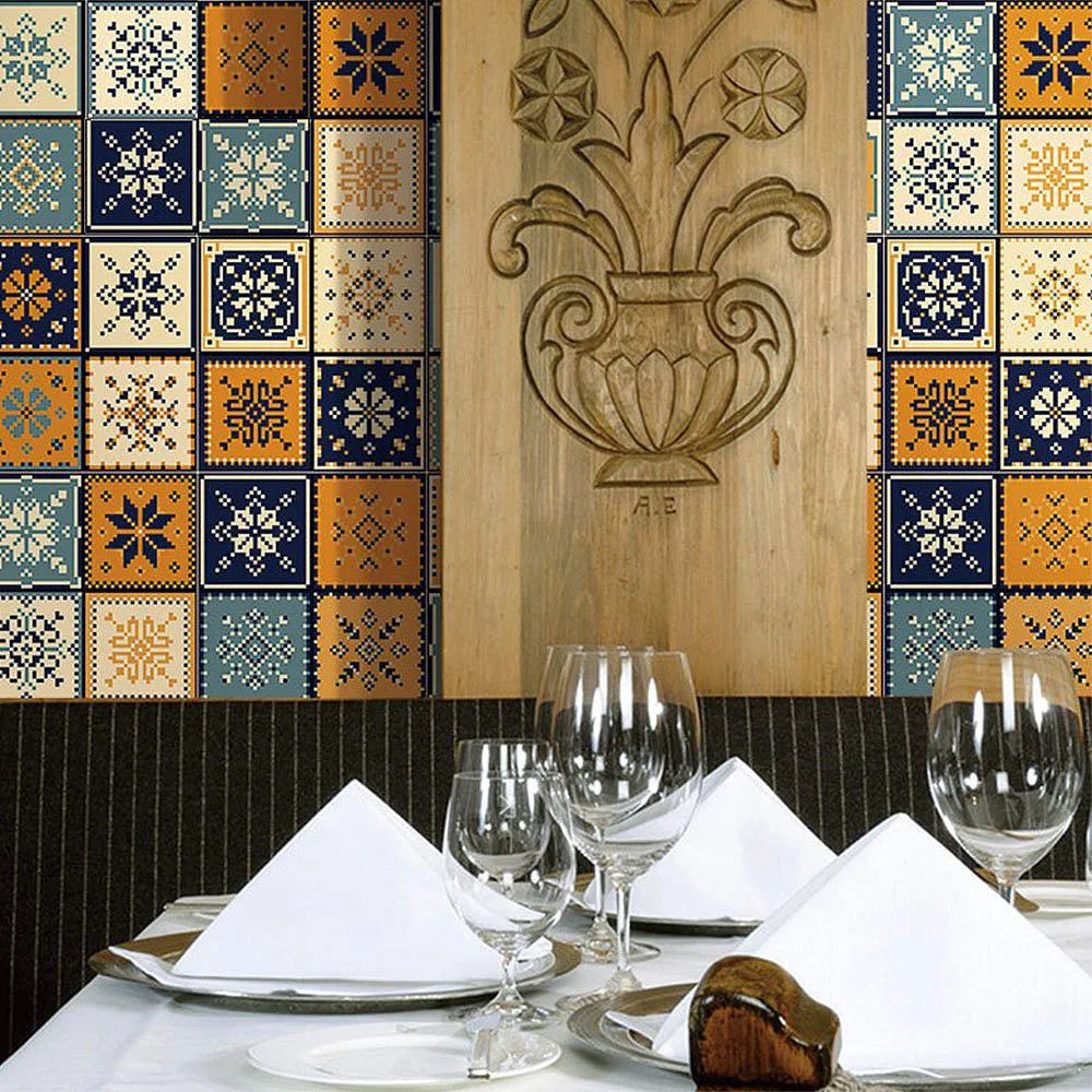 2шт Геометрическая самоклеющаяся клейкая плитка наклейки домашняя