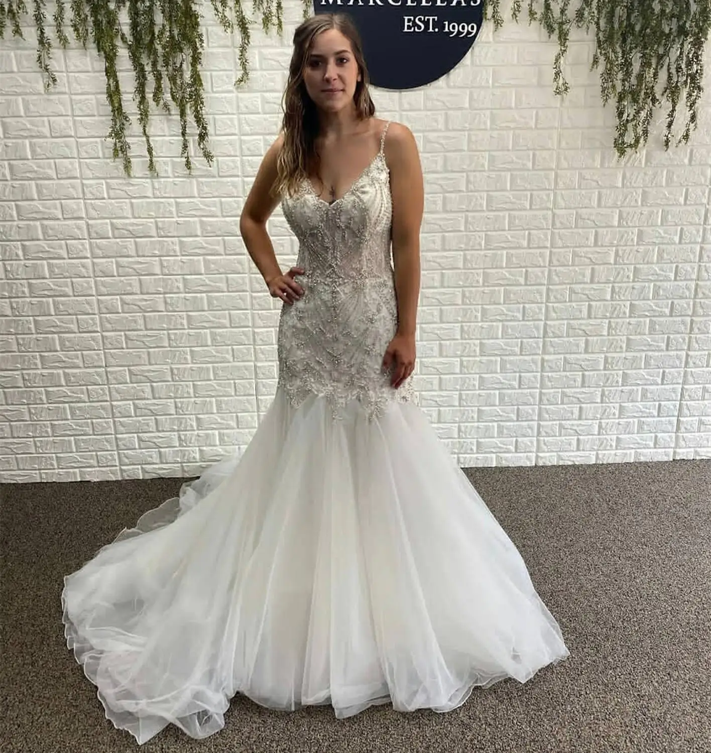 Милое Свадебное платье с украшением в виде кристаллов отделкой бисером без