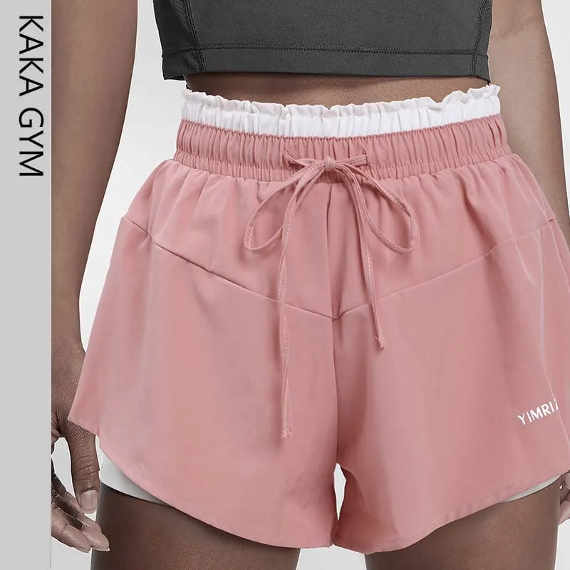 

Шорты женские 2 в 1, быстросохнущие, для спортзала, свободные, для фитнеса, велосипедные, дышащая одежда для воркаута, шорты для йоги, для бега