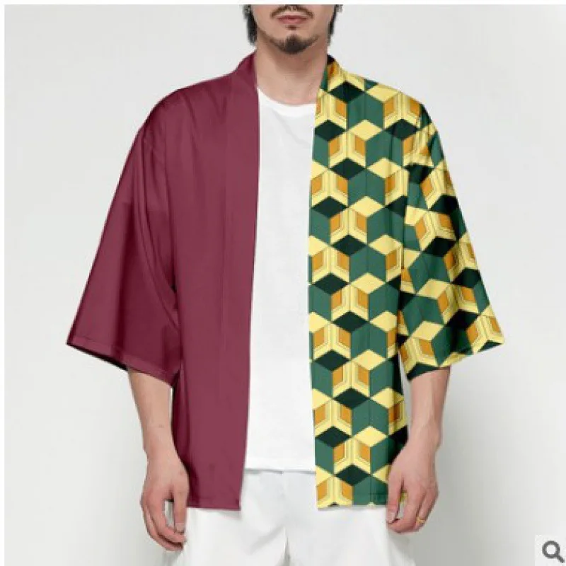 

Women/Men Summer Casual Cool Streetwear Demon Slayer Kimetsu no Yaiba 3D Printing Japanese Anime Kimono Haori Yukata Cosplay