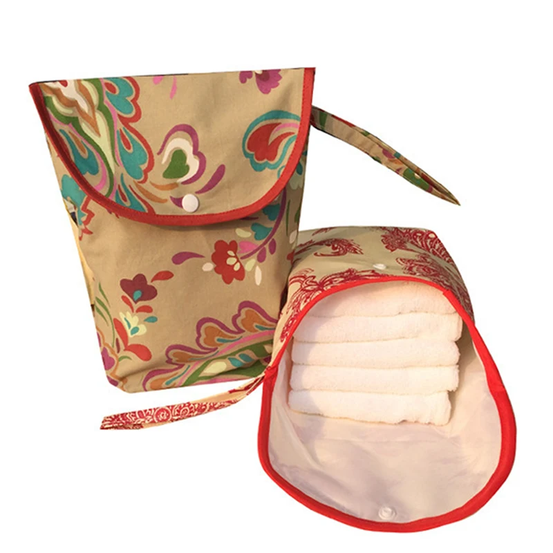 

Reusable Printed Waterproof Wetbag Diaper Bags Nursing Pads Single Zippers Sanitary Pads Washable Wet Bags Nappy Bags