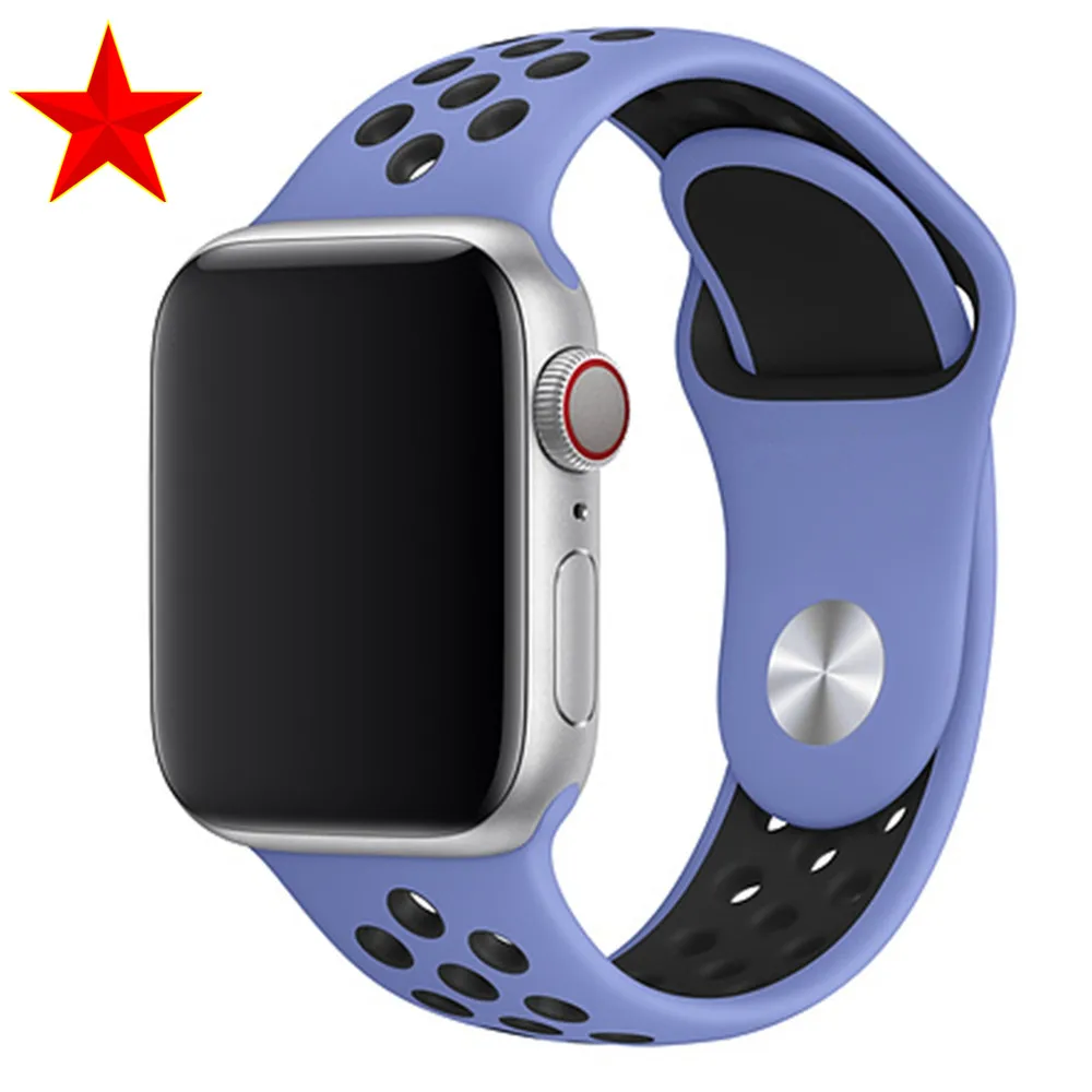 Royal Pulse Black Спортивный ремешок для apple watch band 44 мм/40 мм apple watch 5 4 3 band iwatch band 5 42 мм/38 мм correa браслет ремень аксессуары для часов - Цвет ремешка: Royal Pulse Black