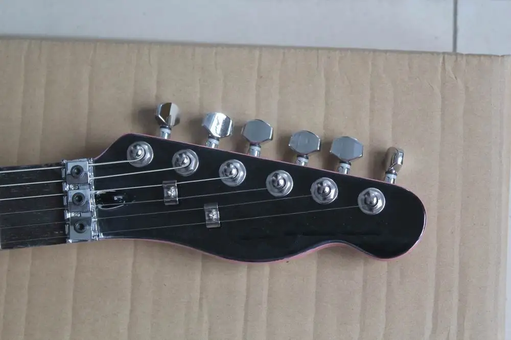 Оптовая продажа китайские гитары новая модель электрической Tel в розовом цвете