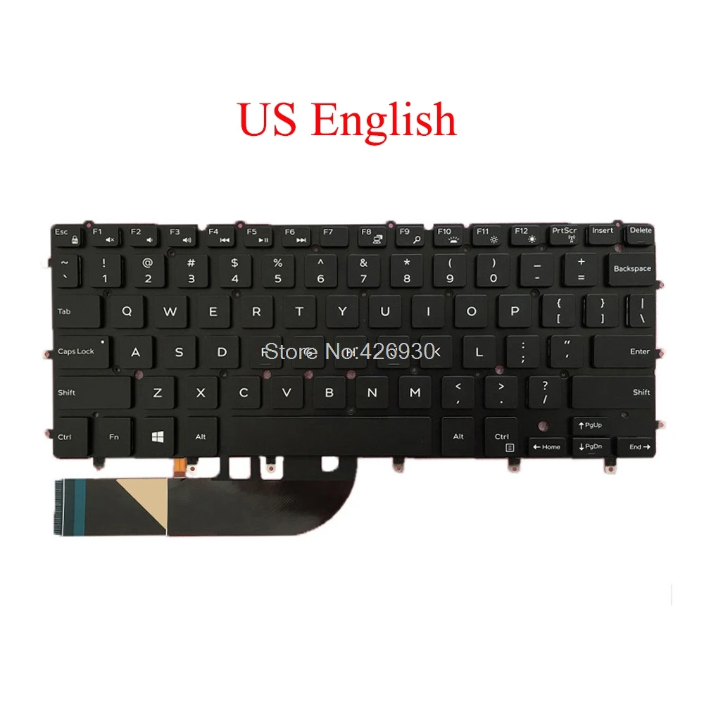 Клавиатура для ноутбука DELL XPS 13 9343 9350 9360 Inspiron 7547 7548 английский MP 14A63USJ920 0DKDXH