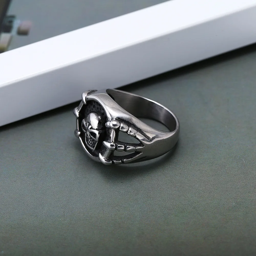

New Fashion And Popular Punk Retro Style Wolf Claw Skull Men's Ring Hip Hop Trendy Party Accessories Jewelry Gifts Wholesale