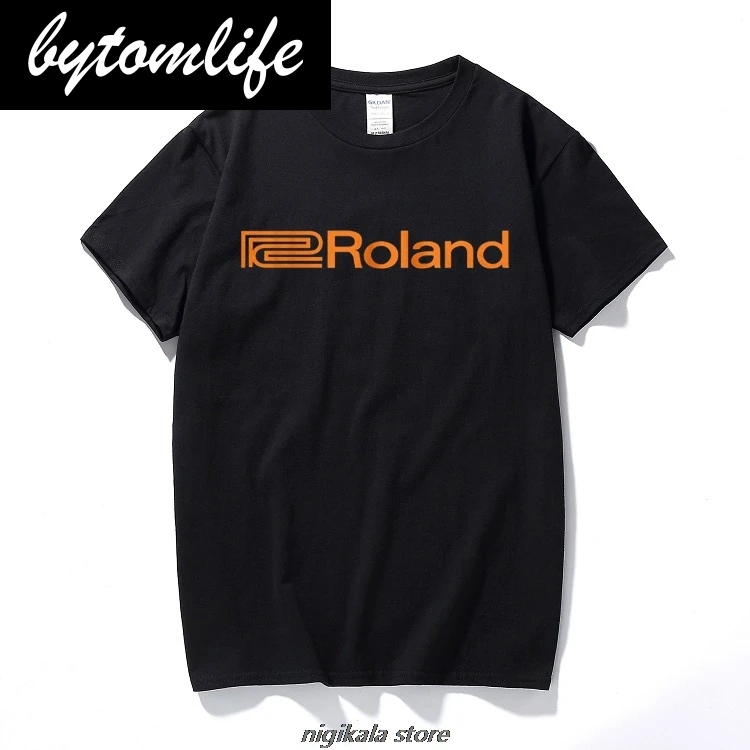 Футболка с логотипом Roland музыкальные системы аудиофил ретро синтезатор