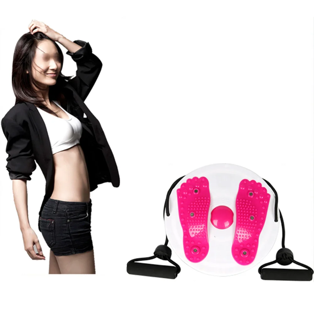 

Body Shaping And Waist Twisting Machine Fitness Plate Board With Rope (Red)