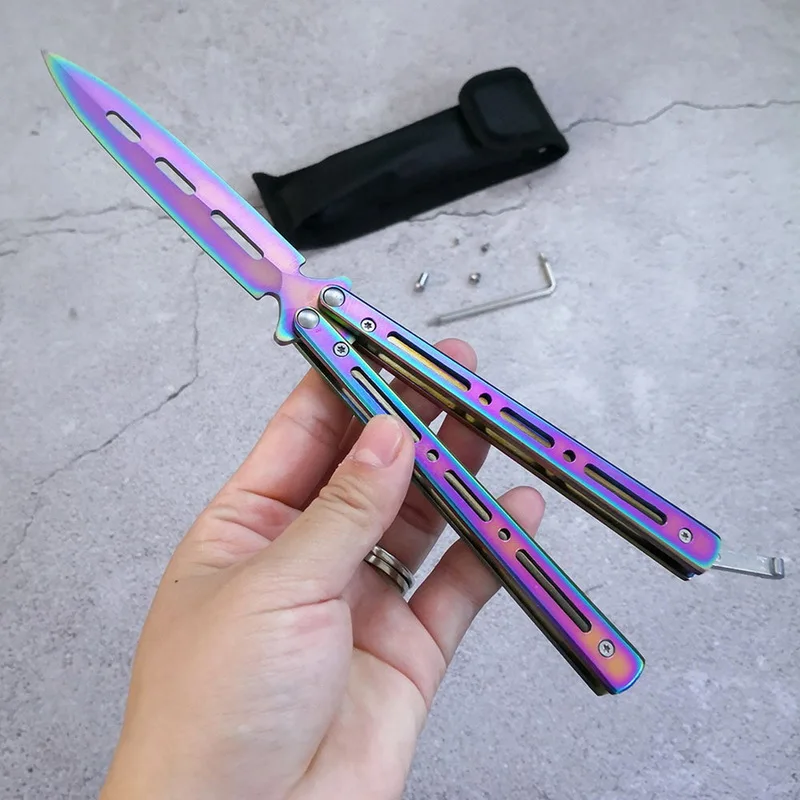 Тренировочный нож бабочка из нержавеющей стали 1 шт. складной тренировочный