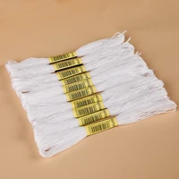 240pcs 8m branch thread color no b5200 white dmc floss cross stitch embroidery yarn diy polyester cotton sewing skein kit tools