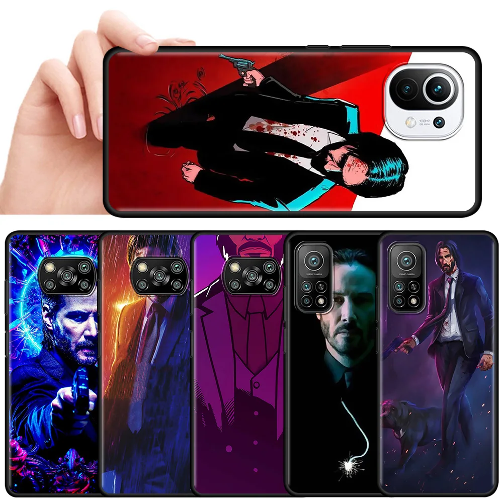 

John Wick Artwork Fitted Phone Case For Xiaomi Mi 10T Pro 11 Lite 5G Note 10 9T 10T A2 CC9 CC9E 8 11UItra 9 11X Back Cover Shell