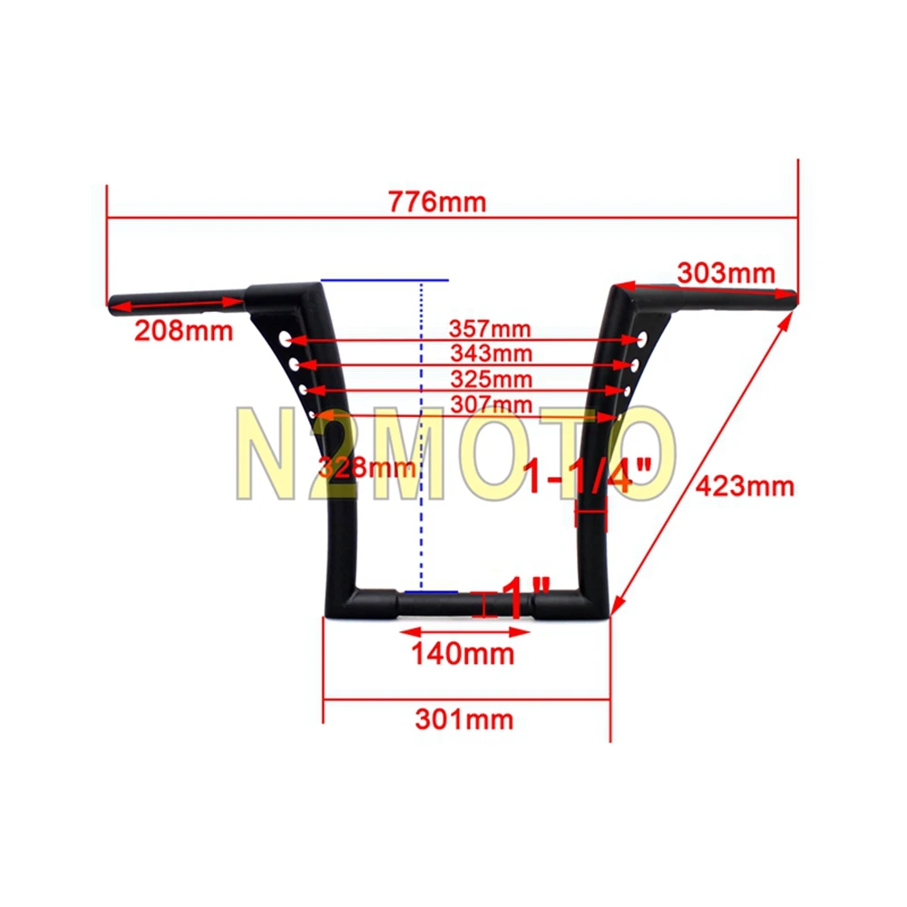 1" Rise 30-1/2" широкий черный APE вешалка руль для Harley Sportster Touring Dyna FLST Чоппер кафе гонщик на заказ